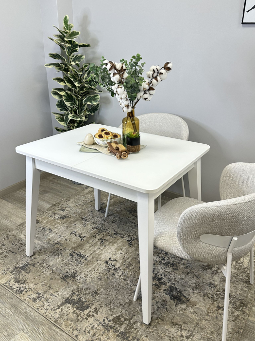 Обеденные столы, Стол KENNER 900 М раздвижной, стекло сатин