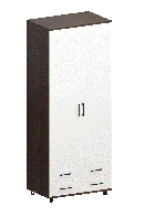 Шкафы двухстворчатые, Модульная система Грейс Шкаф ШК-5005  Гикори Джексон Темный