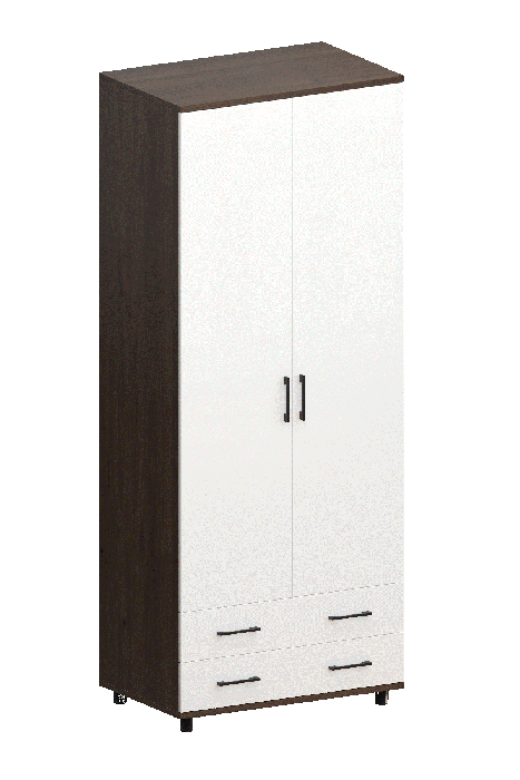 Шкафы двухстворчатые, Модульная система Грейс Шкаф ШК-5005  Гикори Джексон Темный