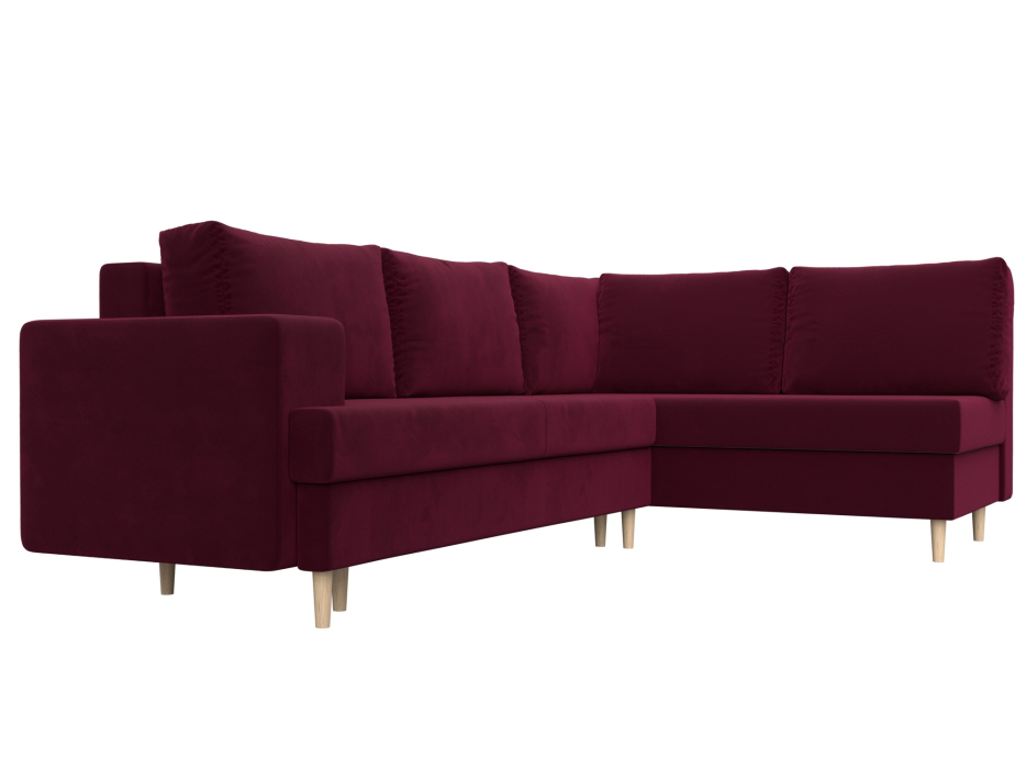 Диваны угловые в гостиную, Диван угловой Сильвана правый угол, микровельвет