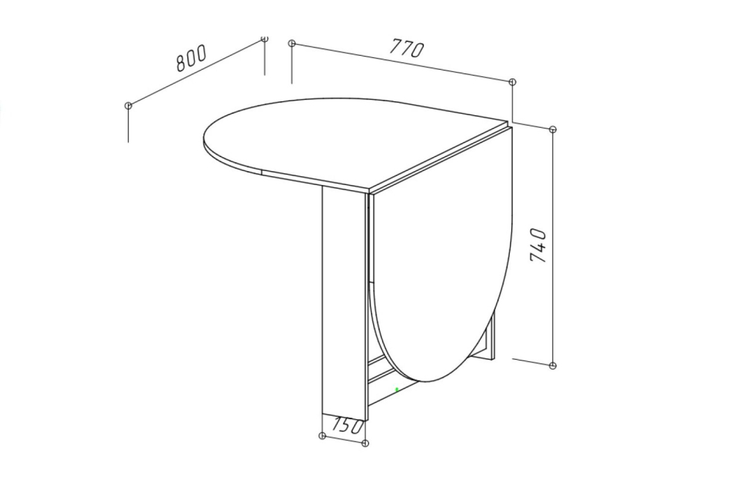 Обеденные столы, Стол раскладной овальный