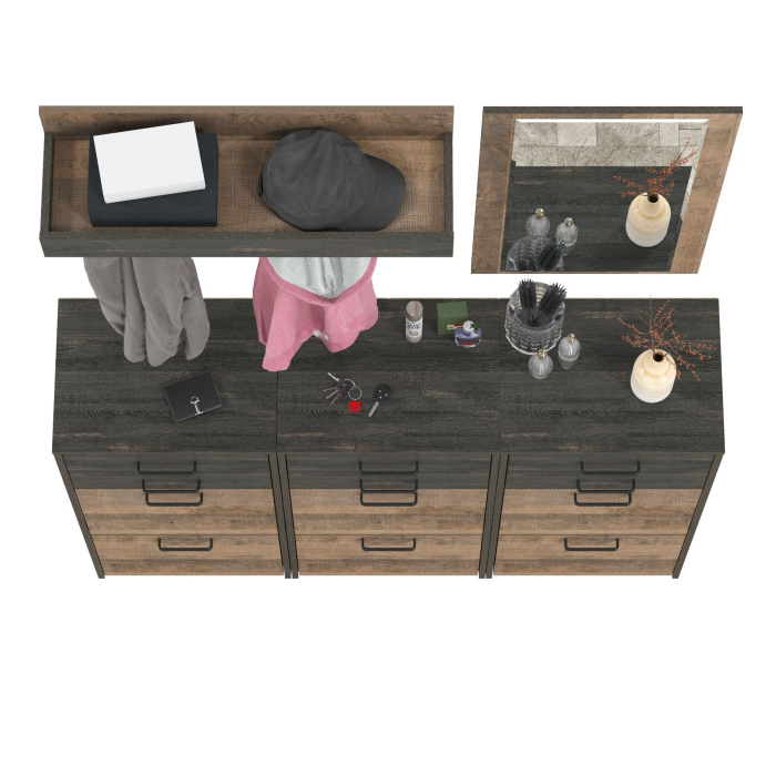 Прихожие, Три высоких обувницы в прихожую Трувор с зеркалом и вешалкой