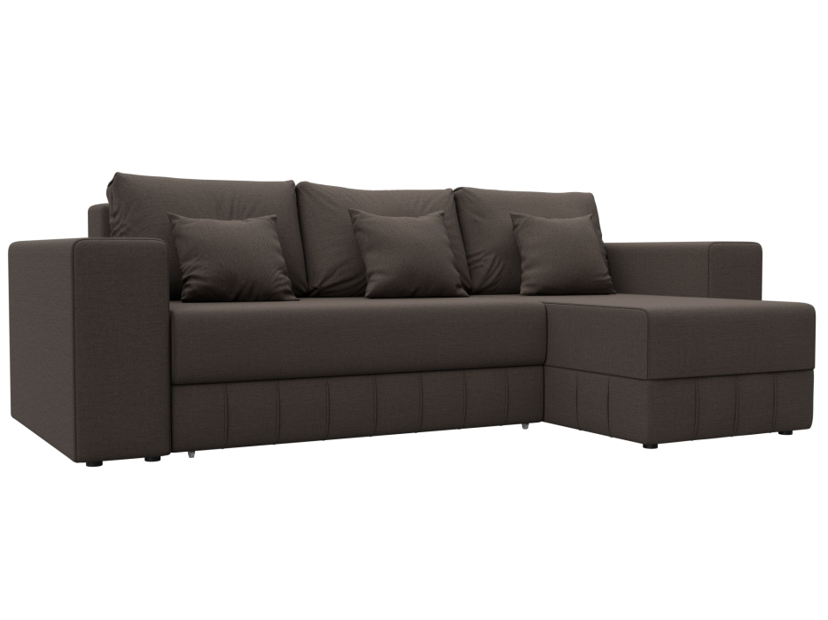 Диваны угловые в гостиную, Диван угловой Лига-076 угол универсальный, рогожка Амур