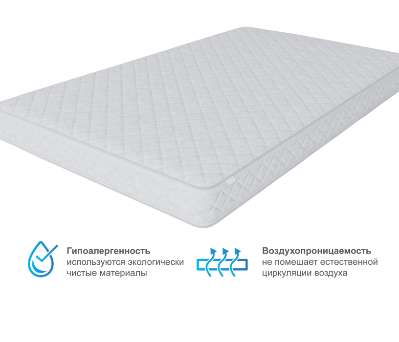 Кровати 140 см, Кровать Бруклин СБ-3353 белый с матрасом Тропикана-Боннет плюс 1400*2000