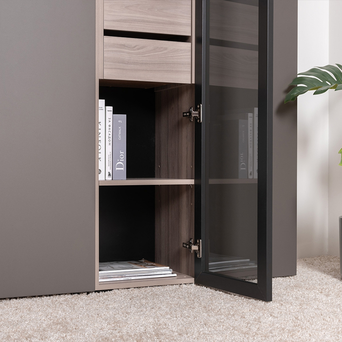 Шкафы пеналы, Шкаф-витрина Роквуд 16.322.04