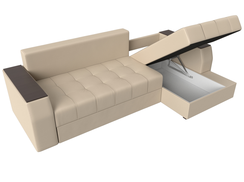 Диваны угловые в гостиную, Угловой диван Эмир БС правый угол, экокожа