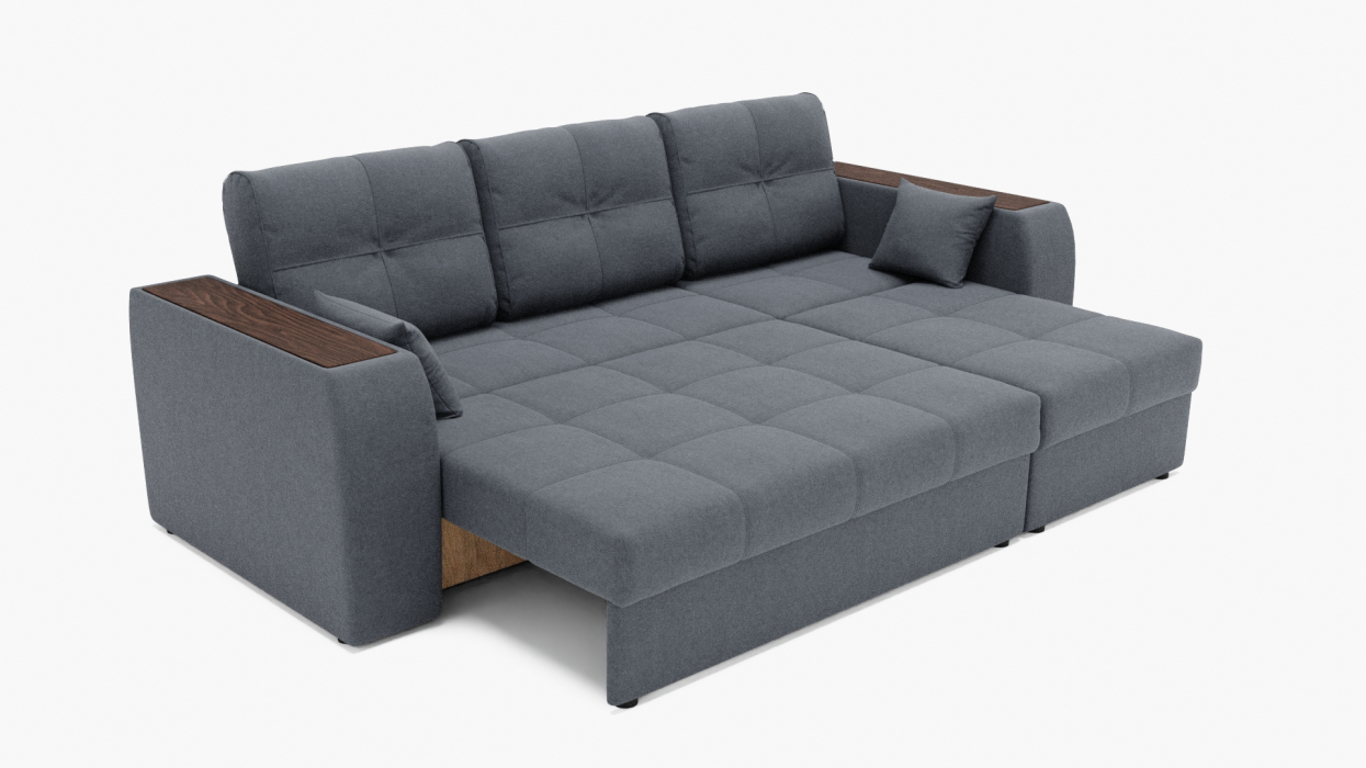 Диваны угловые в гостиную, Угловой диван Сенатор-2 ППУ, велюр