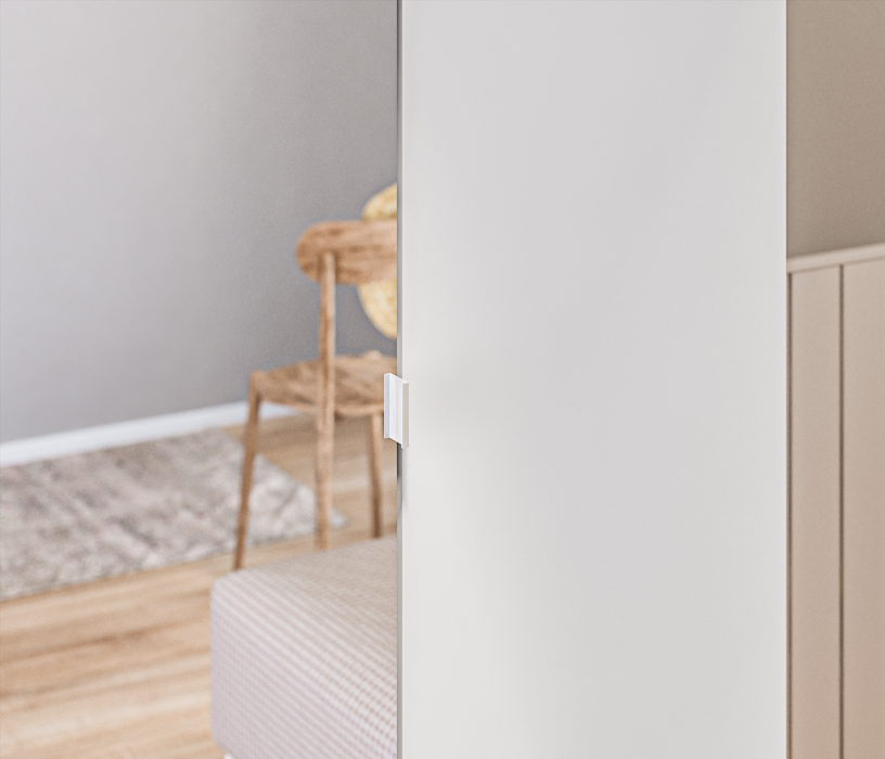 Для одежды, Шкаф 2х дверный 1000 с зеркалом и 3-я ящиками МАКС Белый