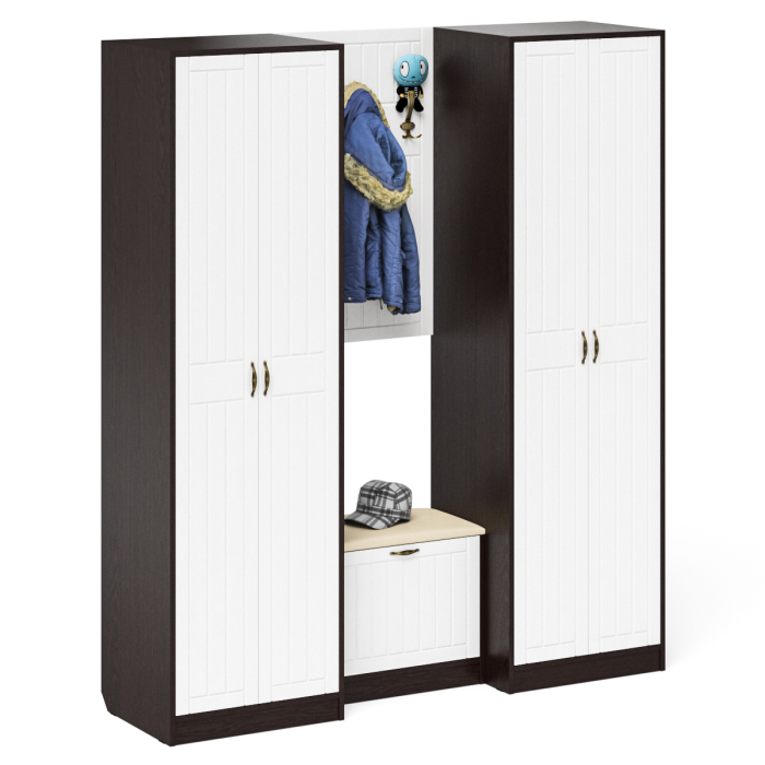 Прихожие, Модульная мебель для прихожей П-6 № 9 МДФ фрезеровка прованс