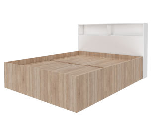 Кровать Илга + спинка с полками