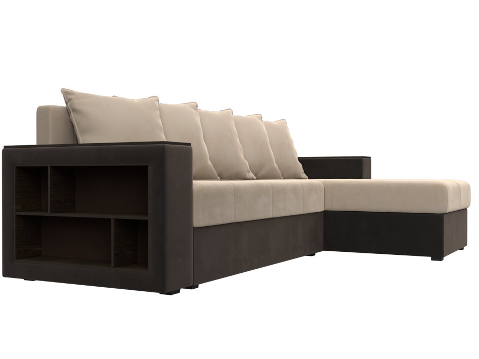 Диваны угловые в гостиную, Диван угловой Дубай Лайт угол универсальный, велюр/экокожа