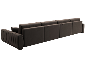 Диван П-образный Лига-057 НПБ Лонг, велюр SEVEN