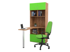 Домашние кабинеты, Письменный стол-стеллаж, дуб крафт табачный