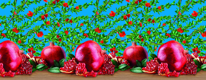 Кухонный фартук Гранат 3000x600x1.5 мм глянец