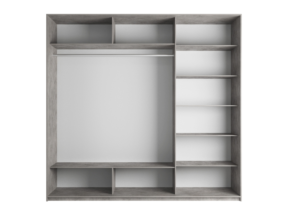 Шкафы-купе 3-х дверные, Шкаф-купе Прайм 3-х дверный Стекла пудра/ДСП/Доводчики 210х57х230