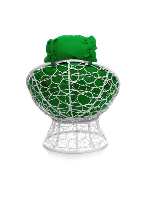 Кресла, Кресло ПАПАСАН мини с ротангом белое