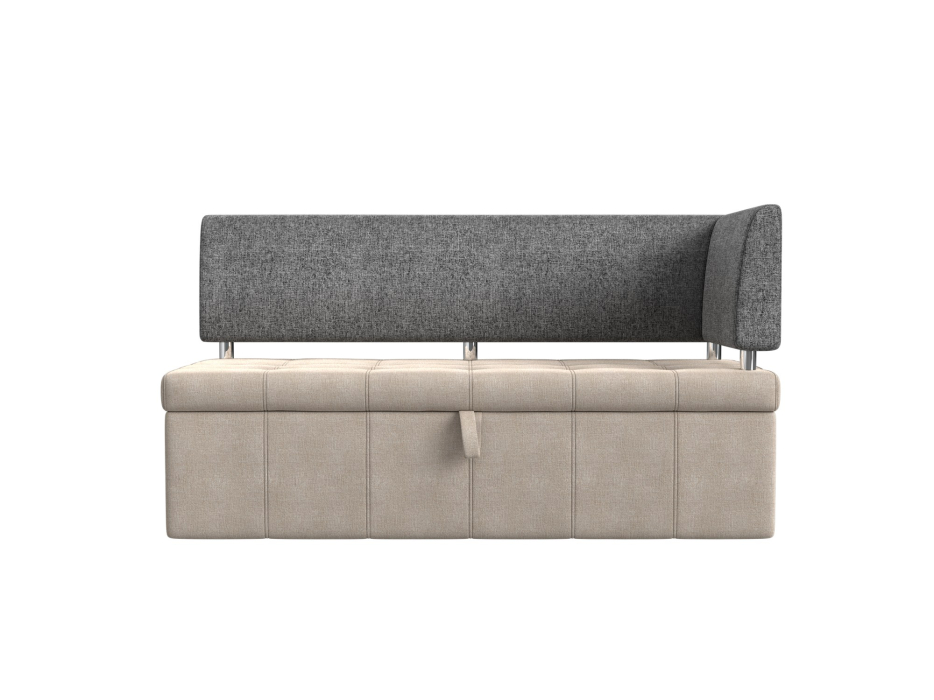 Диваны угловые кухонные, Кухонный прямой диван Стоун с углом правый, рогожка