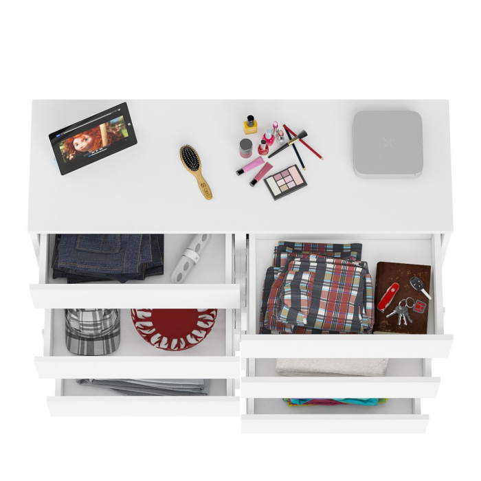 Комоды, Комод высокий на десять выдвижных ящиков Мори МК1200.10