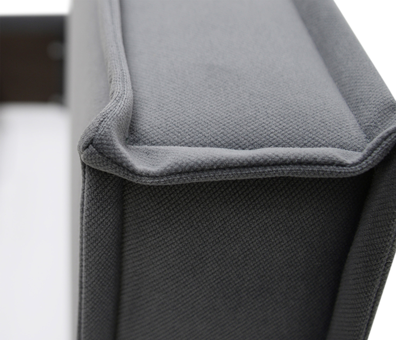 Мягкая кровать, Двуспальная кровать ЛУТОН 180х200, с подъемным механизмом, велюр