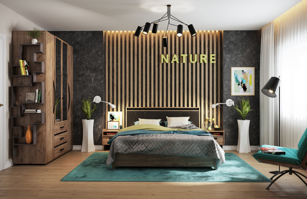 Шкафы распашные, Модульная система Nature (модуль 555) Шкаф для одежды и белья