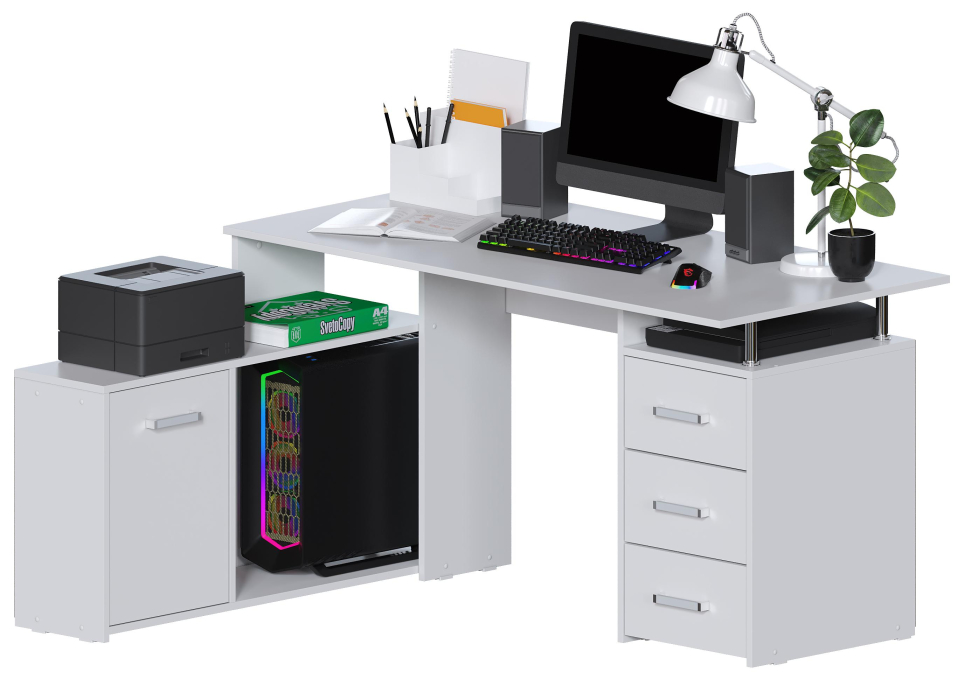 Угловые компьютерные столы, Угловой компьютерный стол КС-14 Крафт левый