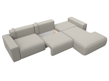 Диван угловой Лига-036 НПБ Классик Лонг правый угол, рогожка Амур