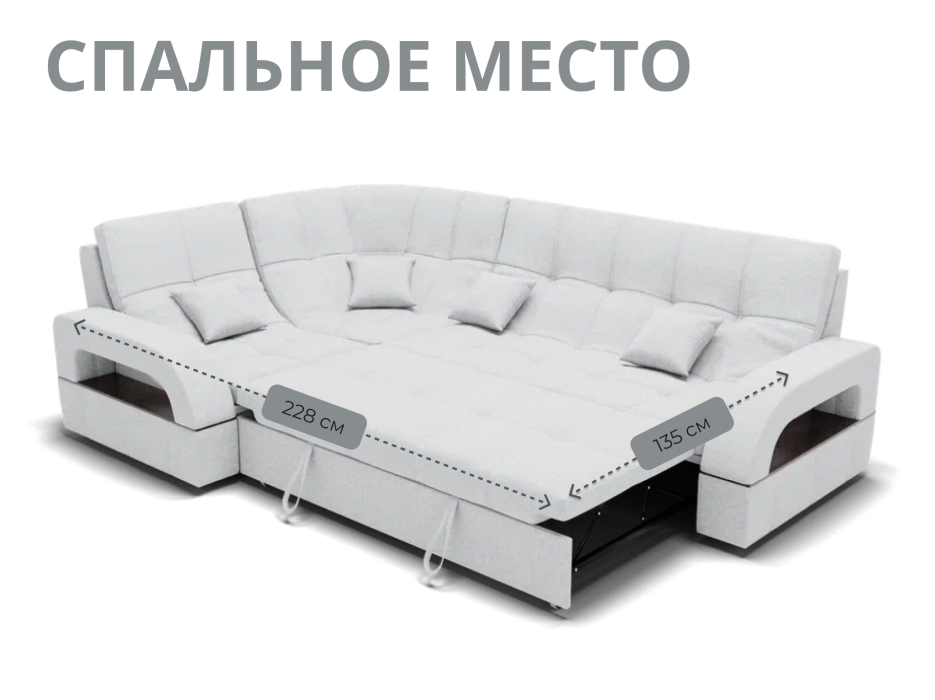 Диваны угловые в гостиную, Модульный диван Майами-3,микровелюр,антивандальная и водостойкая ткань,венеция