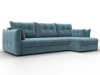 Диван угловой Лига-100 НПБ угол универсальный, велюр SEVEN