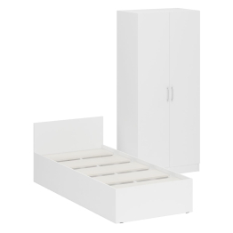 Кровать односпальная 900 со шкафом для одежды 2-х створчатым Стандарт