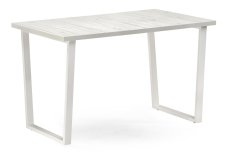 Обеденные столы, Стол деревянный Лота Лофт 120 25 мм (белый матовый)