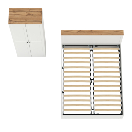 Кровать с ортопедическим основанием для матраса 1600х2000 и шкаф с полками Остин