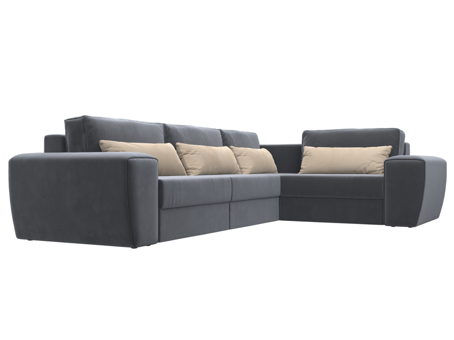 Диваны угловые в гостиную, Диван угловой Лига-008 Long правый, велюр