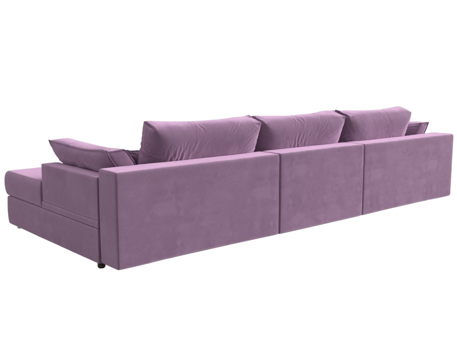 Диваны угловые в гостиную, Угловой диван Пекин Long угол правый, НПБ, микровельвет