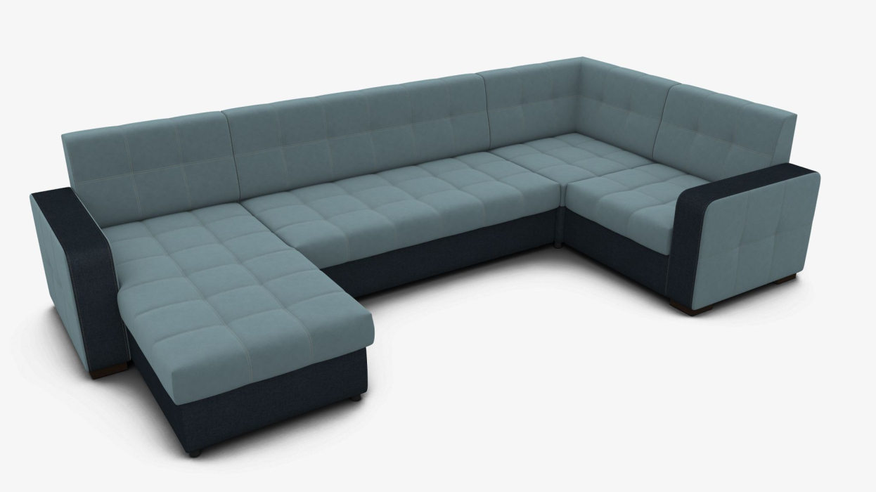 Диваны угловые в гостиную, Угловой диван Окленд (П-образный) левый