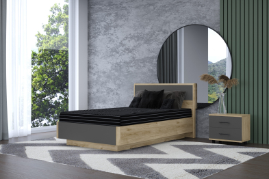 Модульная система Грейс Кровать КР-4001  Гикори Джексон Светлый