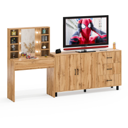 Косметический cтол с подсветкой и ящиком 115 и комод 123-1604