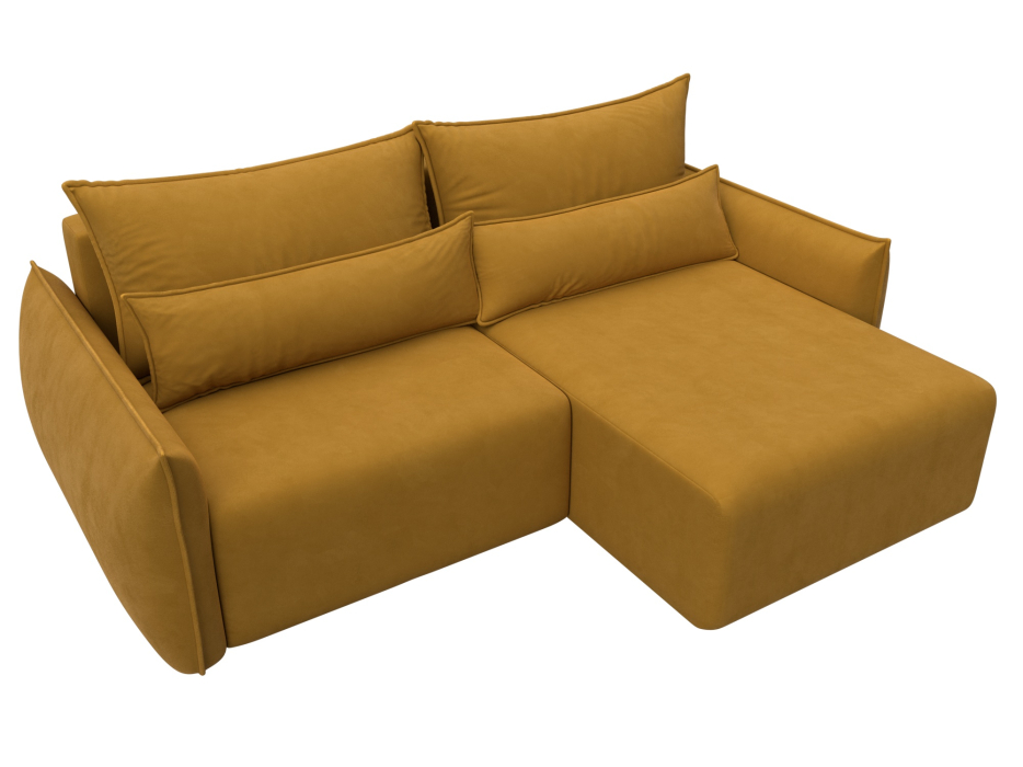 Диваны угловые в гостиную, Диван угловой Лига-051 НПБ угол универсальный, велюр BRUT