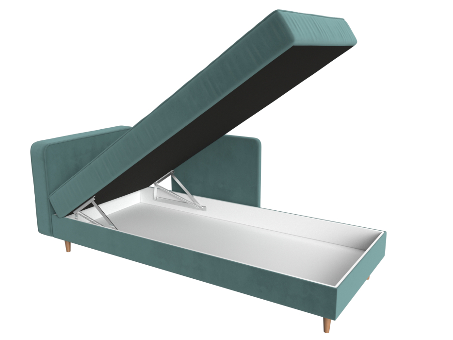 Кушетка кровать, Кушетка Прайм, велюр, левый угол