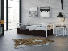 Кровати одноярусные, Односпальная кровать Арга ящики венге