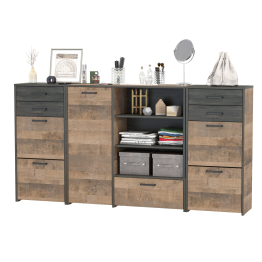 Две высоких тумбы для обуви и тумба-комод Трувор 098