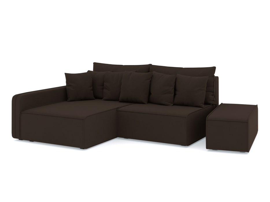 Диваны угловые в гостиную, Диван-кровать угловой Портленд еврокнижка НПБ, велюр