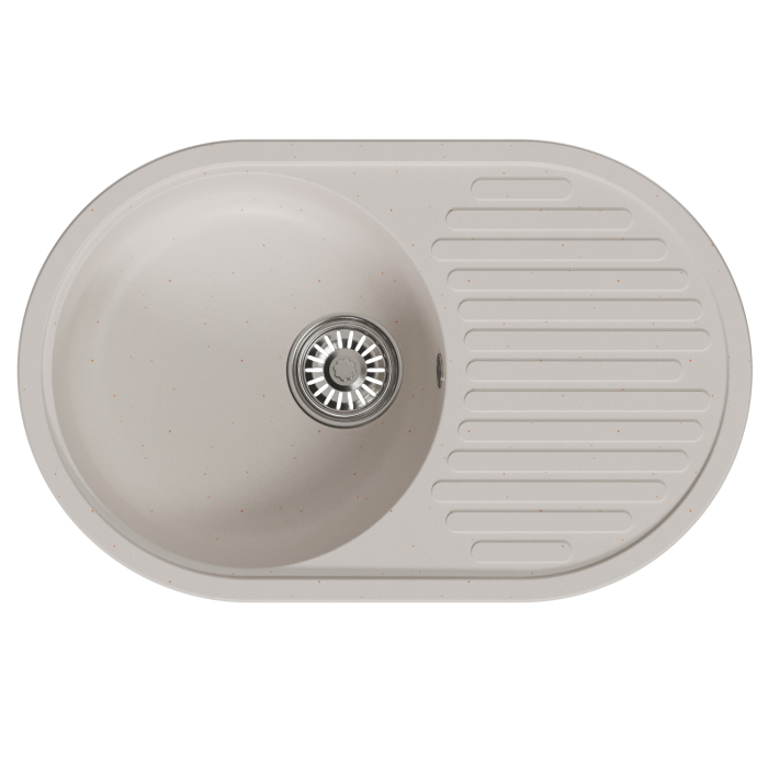 Кухонные мойки, Мойка ML-GM16 овальная с крылом, 730*460*180мм NEW*
