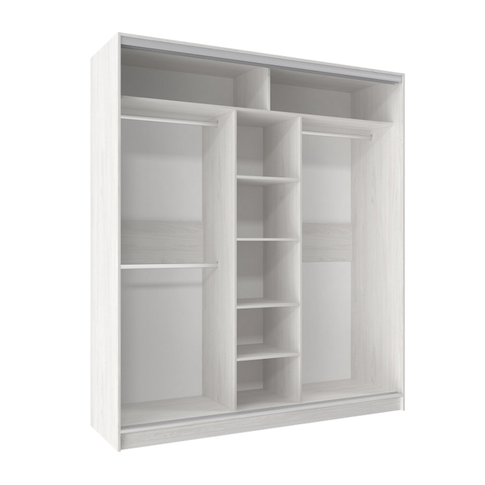 Шкафы-купе, Шкаф-купе 3-дв  Домашний 2000 зеркало/лдсп  (в2295*ш2000*г595)