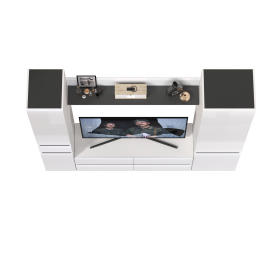 Тумба для ТВ Сидней в комплекте с полочкой шкафом с ящиком и шкафом с дверкой