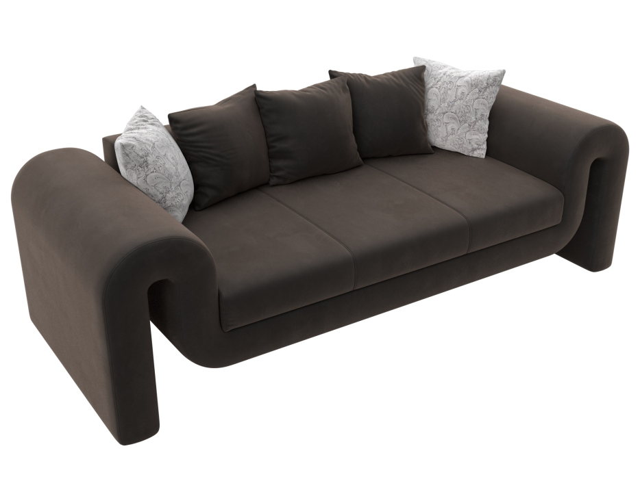 Диваны прямые кухонные, Диван прямой Волна, велюр