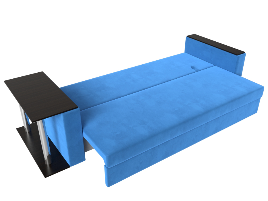 Диваны еврокнижки, Диван прямой Атланта со столом слева, велюр