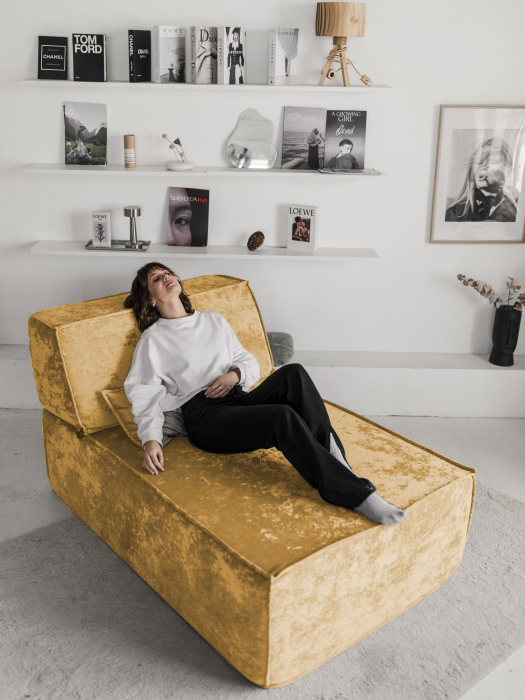 Бескаркасная мебель, Бескаркасная оттоманка Клайд,плюше