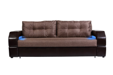 Диваны прямые, Диван-кровать еврокнижка, Манчестер 160 с подсветкой , рогожка/экокожа