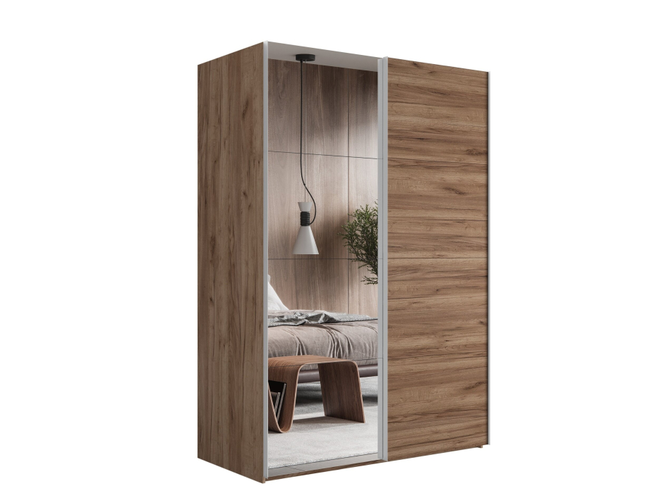 Шкафы-купе 2-х дверные, Шкаф-купе Эста ДСП+Зеркало 200х66х240