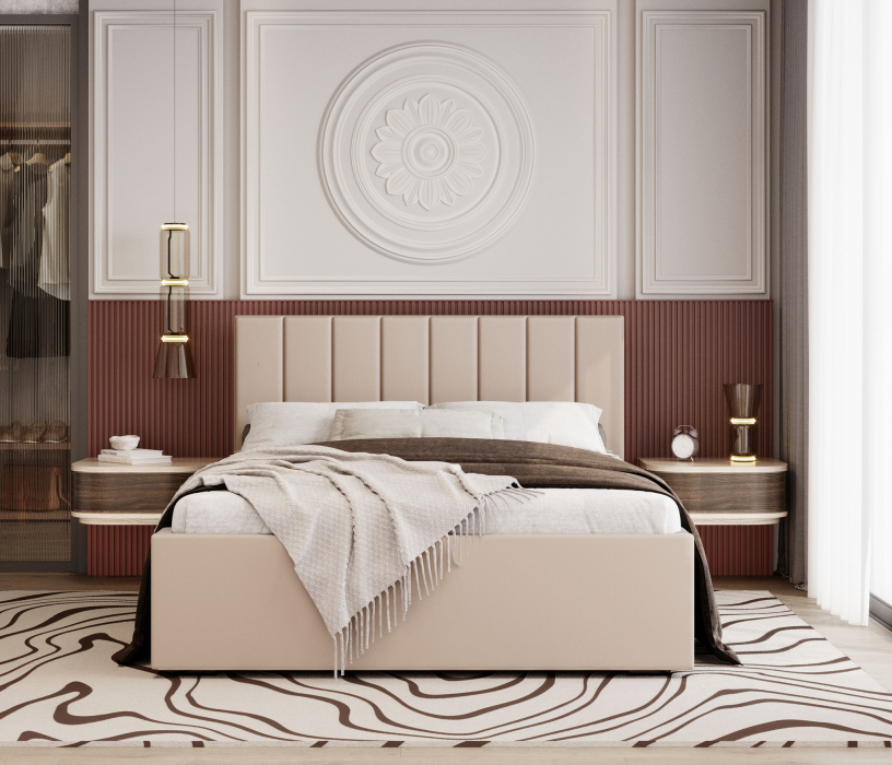 Мягкая кровать, Кровать Аурелия 1,2 с ПМ